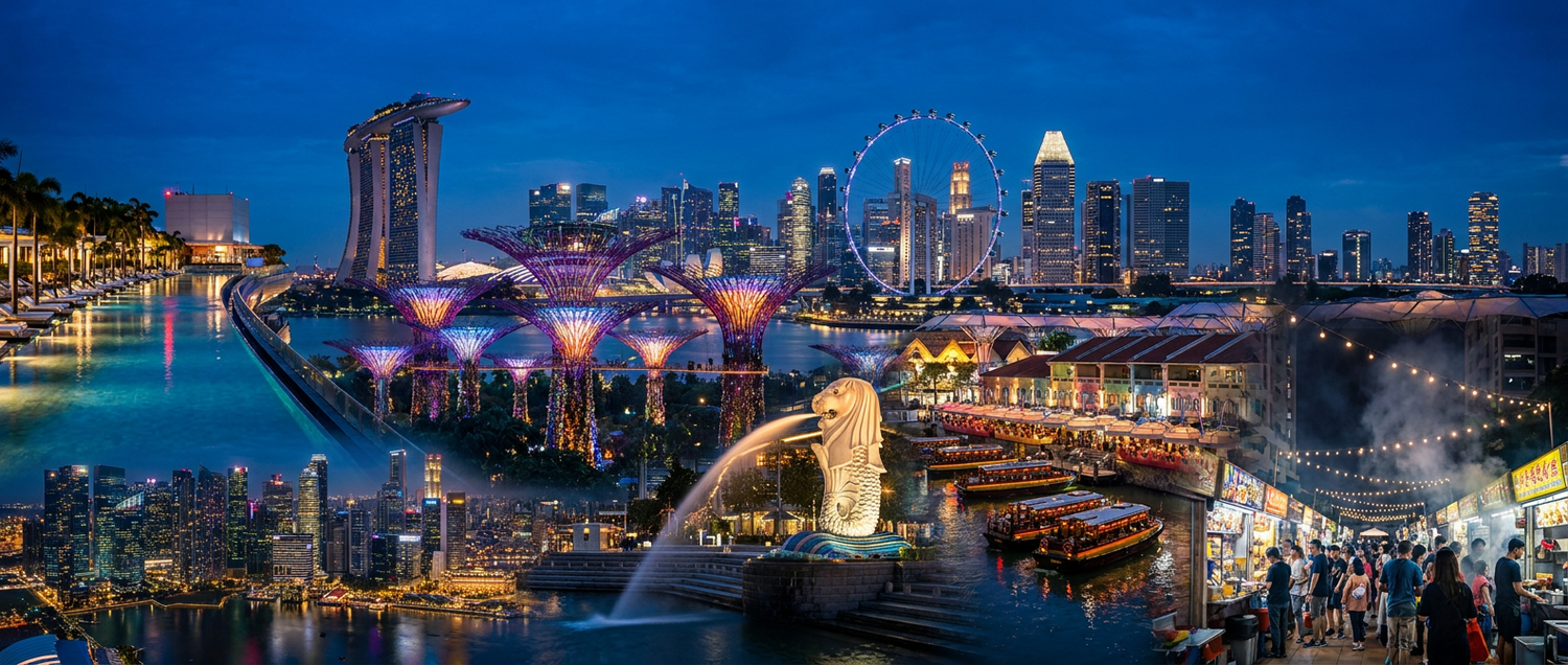 Singapore tour packages from India — Marina Bay Sands, Gardens by the Bay, Universal Studios Singapore